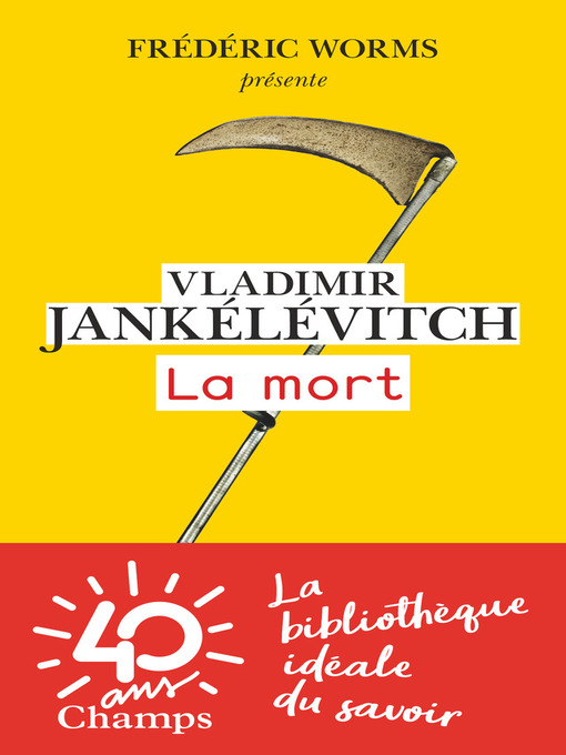 Title details for La mort by Vladimir Jankélévitch - Available